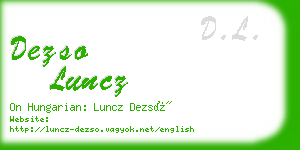 dezso luncz business card